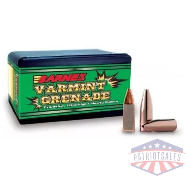 Barnes Varmint Grenade Rifle Bullets 6mm .243" 62 gr VGFB 100/ct