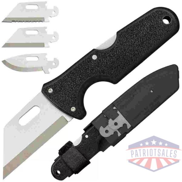 Cold Steel Click-N-Cut Exchangeable Blade Knife Black BDS - 2-1/2" Blade Satin