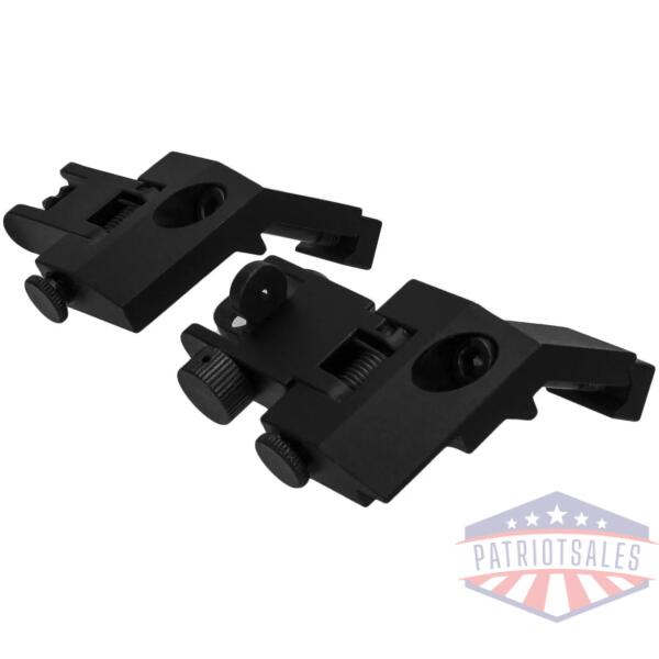 Tacfire AR Front & Rear 45 Degree Flip Up Spring Loaded Sights