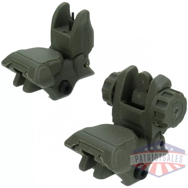 Tacfire AR-15 45 Same Plane/Low Profile Pop Up Sights OD Green