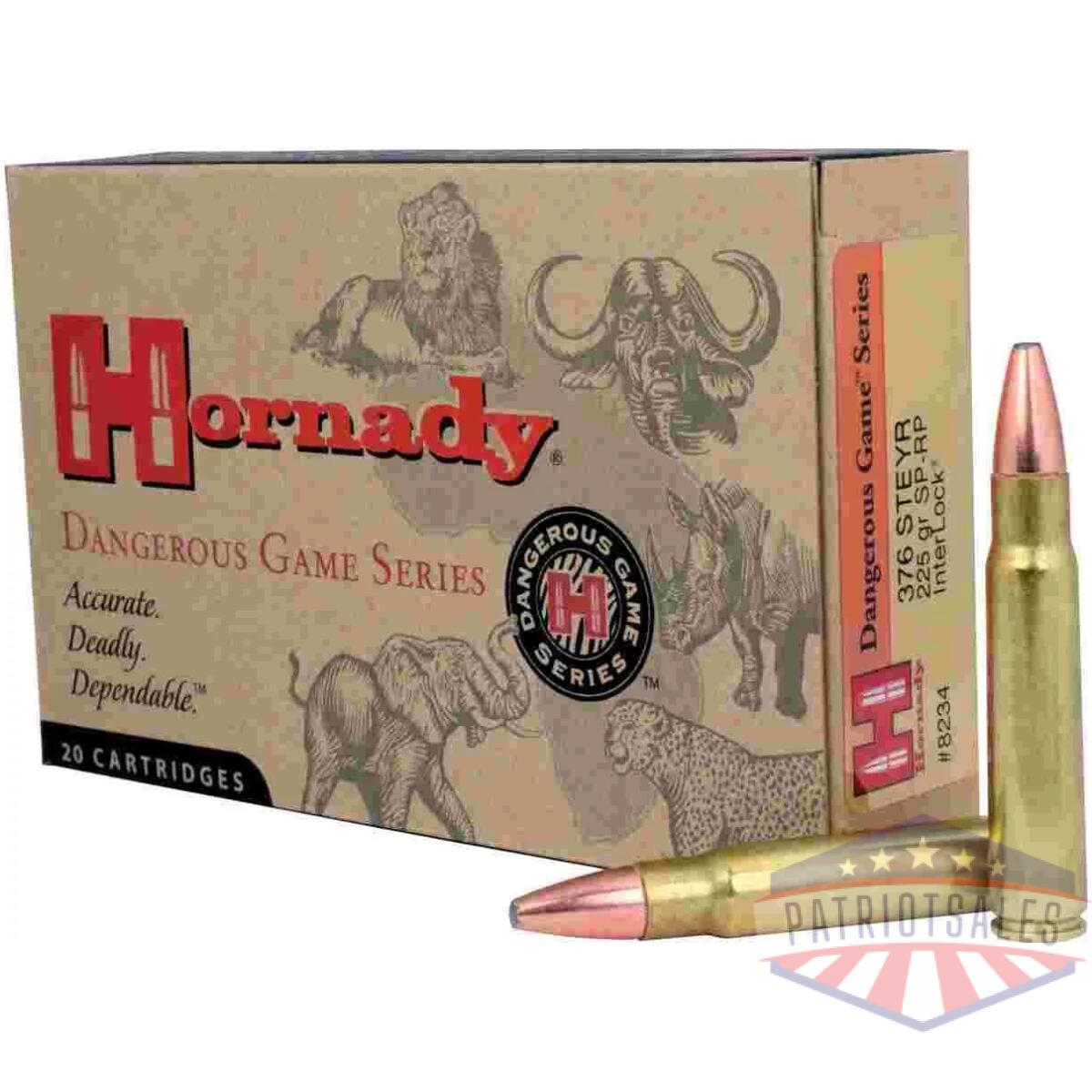 Https3a2f2fmedia. Chattanoogashooting. Com2fimages2fproduct2fho82342fho8234 - hornady dangerous game series rifle ammunition. 376 steyr 225 gr sp 2600 fps - 20/box - https3a2f2fmedia. Chattanoogashooting. Com2fimages2fproduct2fho82342fho8234