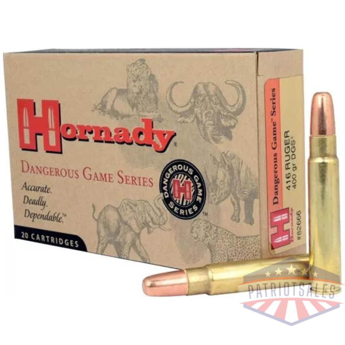 Https3a2f2fmedia. Chattanoogashooting. Com2fimages2fproduct2fho826662fho82666-1-1. Webp - hornady dangerous game series rifle ammunition. 416 ruger 400 gr dgs 2415 fps - 20/box - https3a2f2fmedia. Chattanoogashooting. Com2fimages2fproduct2fho826662fho82666 1 1