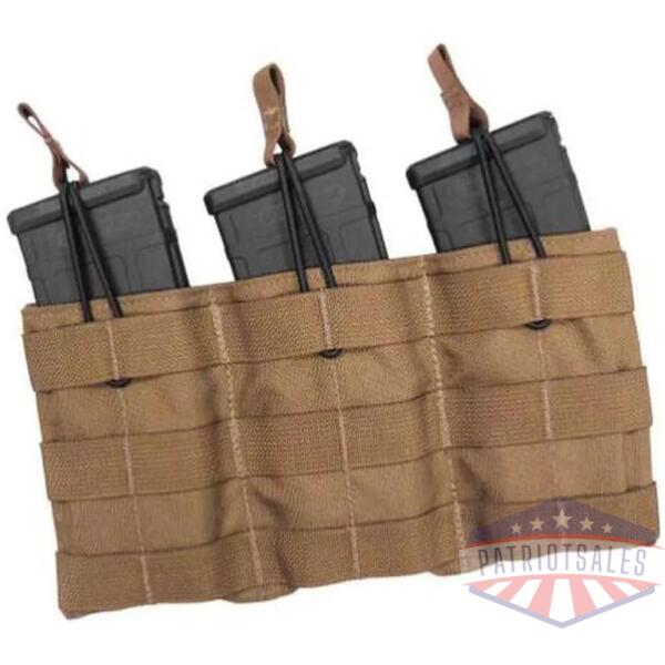 TacShield Triple Speed Load Rifle Magazine Pouch Coyote Tan