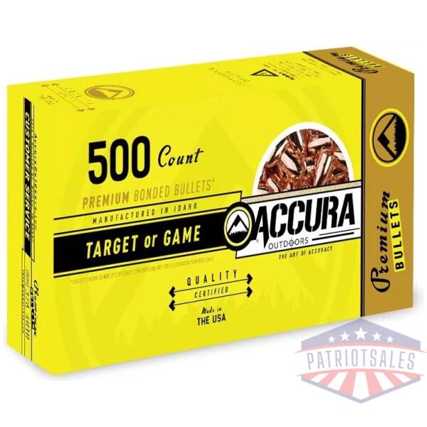 Accura Premium Powerbond Bullets 9mm .356" 115 gr RN 500/ct