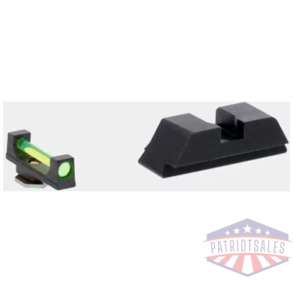 Ameriglo Green Fiber .115 FRONT Black REAR for Glock Gen5 17-19-19X-26-34-45