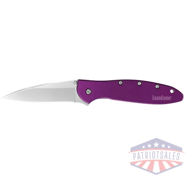 Kershaw Leek Folding Knife 3" Drop Point Blade Purple