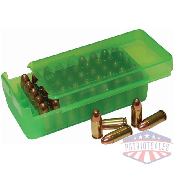 MTM Side Slide Handgun Ammo Box 9mm Luger Clear Green