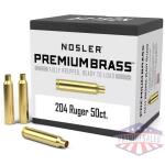 Nosler Unprimed Brass Rifle Cartridge Cases 50/ct .204 Ruger
