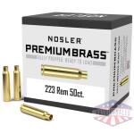 Nosler Unprimed Brass Rifle Cartridge Cases 50/ct .223 Rem