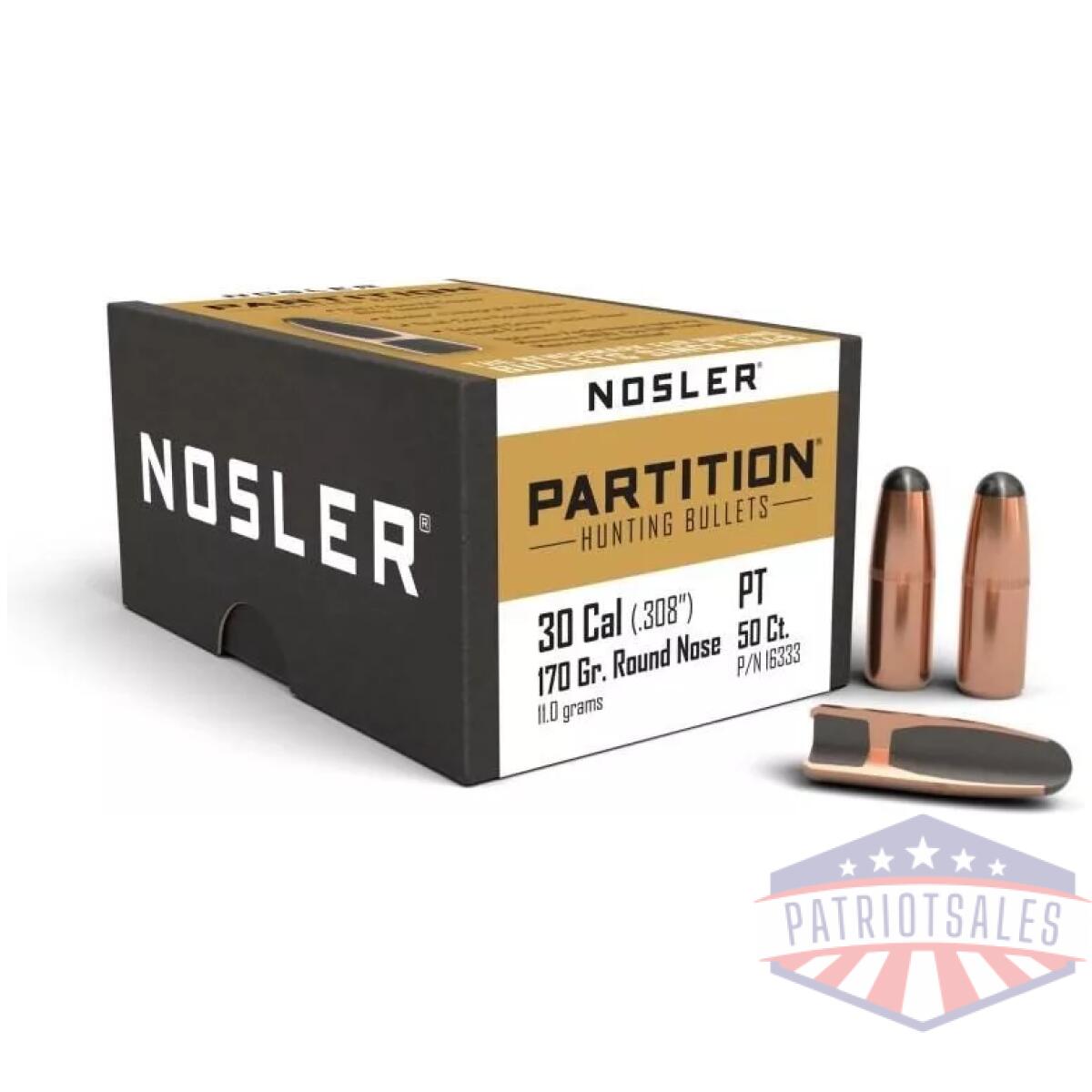 Https3a2f2fmedia. Chattanoogashooting. Com2fimages2fproduct2fno163332fno16333-1 - nosler partition bullets. 30 cal. 308" 170 gr rn 50/ct - https3a2f2fmedia. Chattanoogashooting. Com2fimages2fproduct2fno163332fno16333 1