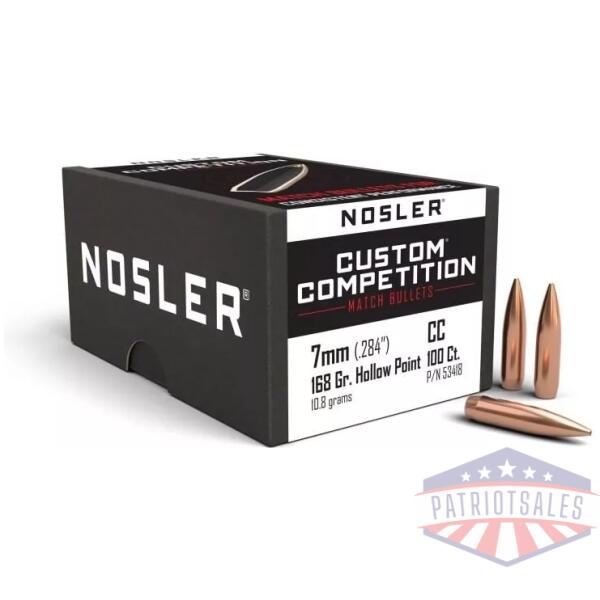 Nosler Custom Competition Bullets 7mm .284" 168 gr HPBT 100/ct