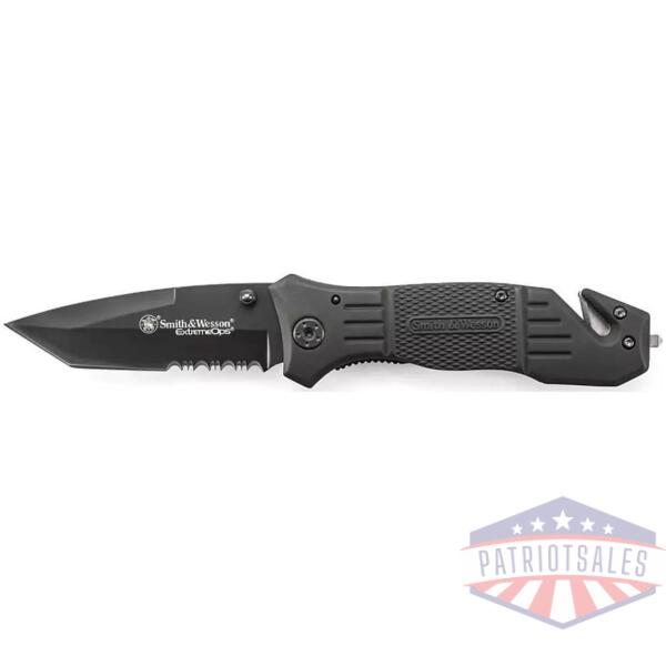 Smith & Wesson Extreme Ops Liner Lock Folding Knife 3.3" Blade Black