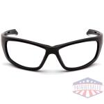 Pyramex Venture Gear Howitzer Shooting Glasses Black Frame with Clear Anti-Fog Lens