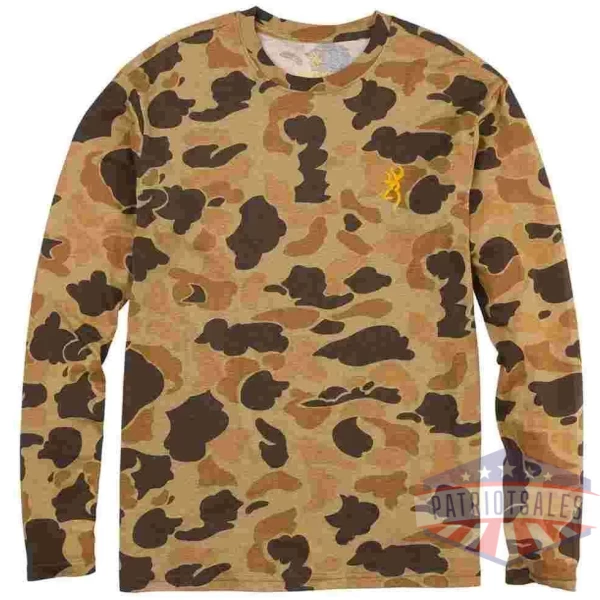 Browning Wasatch Long Sleeve T-Shirt Vintage Tan Camo XL