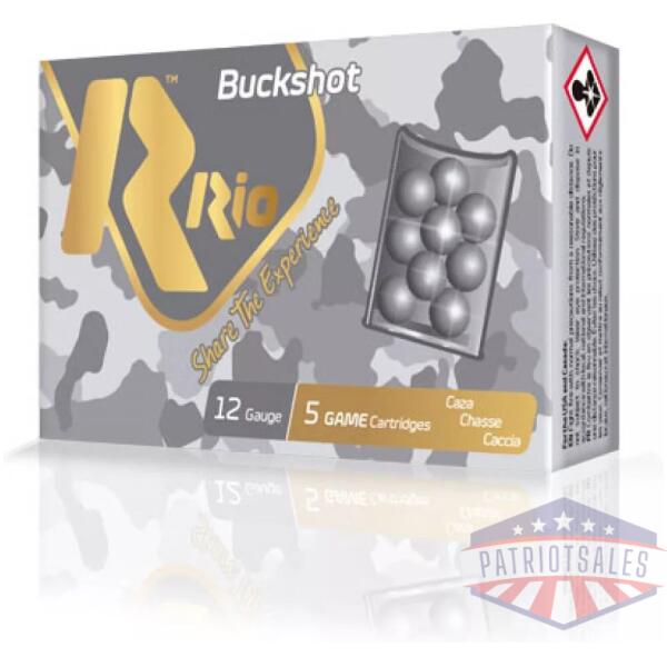 Rio Royal Buck Shotshell 12 ga 2-3/4" 9plts #00 1345 fps 5/ct