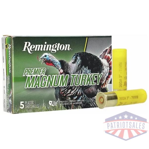 Remington Premier Magnum Turkey Loads 20 ga 3 in 1-1/4 oz #6 1185 fps 5/ct