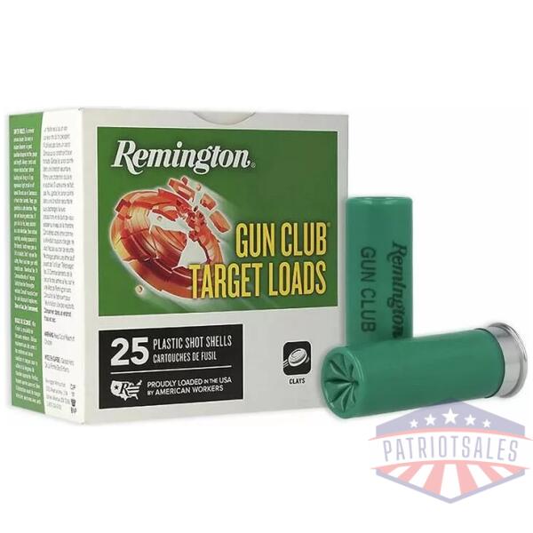 Remington Gun Club Target Load 12 ga 2 3/4" 1 oz #7.5 1250 fps 25/ct