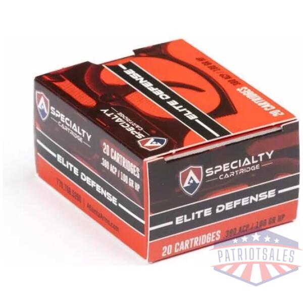 Atlanta Arms Elite Defense Handgun Amunition .380 Auto 100gr JHP 20/ct