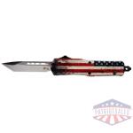 Templar Knife OTF Small Knife 2-1/4" Tanto Blade Wood US Flag