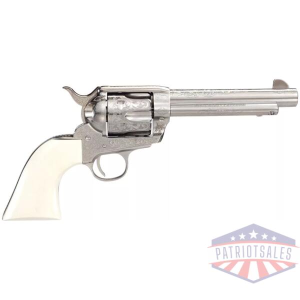 Taylor's 1873 Outlaw Legacy Handgun .45 Colt 6rd Capacity 5.5" Barrel Engraved Nickel with White