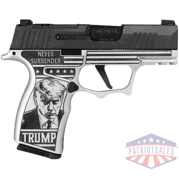 Sig Sauer P365 Shark Tooth "Trump" Grip Optic Ready Handgun 9mm Luger 12rd Magazines(2) 3.1" Barrel X-RAY 3 Sights
