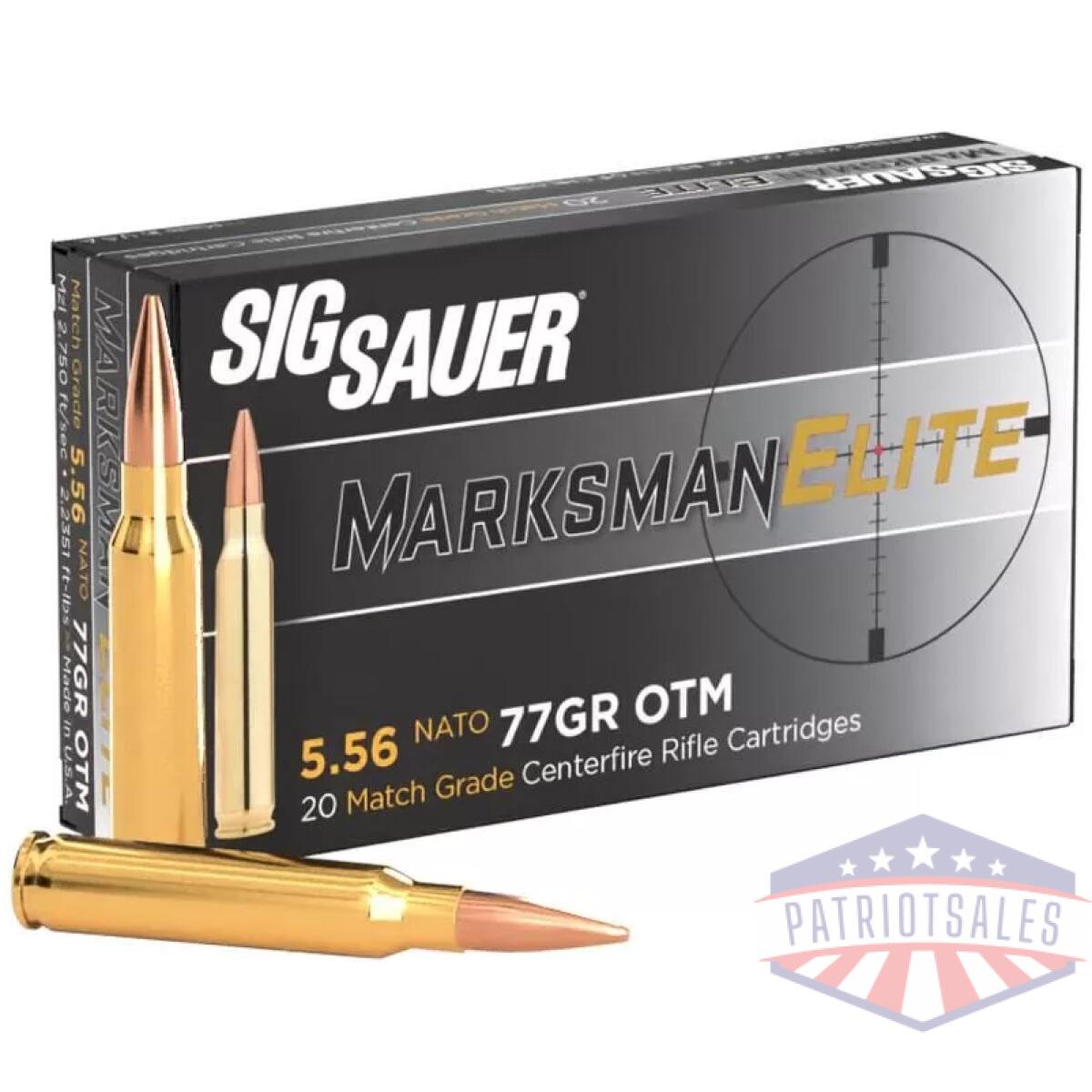 Https3a2f2fmedia. Chattanoogashooting. Com2fimages2fproduct2fxie556m4202fxie556m420-1 - sig sauer elite match rifle ammunition 5. 56mm 77gr otm 20/ct - https3a2f2fmedia. Chattanoogashooting. Com2fimages2fproduct2fxie556m4202fxie556m420 1