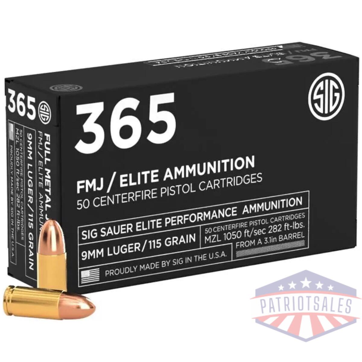 Https3a2f2fmedia. Chattanoogashooting. Com2fimages2fproduct2fxie9mmb1365502fxie9mmb136550-1 - sig elite performance 365 handgun ammunition 9mm luger 115gr fmj 1050 fps 50/ct - https3a2f2fmedia. Chattanoogashooting. Com2fimages2fproduct2fxie9mmb1365502fxie9mmb136550 1