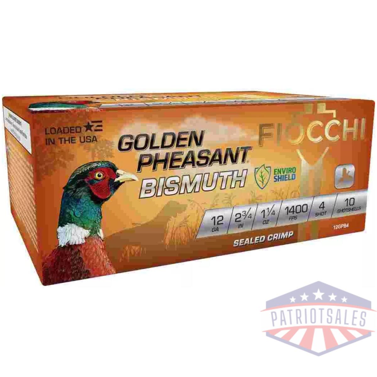 Https3a2f2fmedia. Chattanoogashooting. Com2fimages2fproduct2fxn12gpb62fxn12gpb4_1 - fiocchi golden pheasant bismuth shotshells 12ga 2-3/4" 1-1/4oz 1400 fps #6 10/ct - https3a2f2fmedia. Chattanoogashooting. Com2fimages2fproduct2fxn12gpb62fxn12gpb4 1