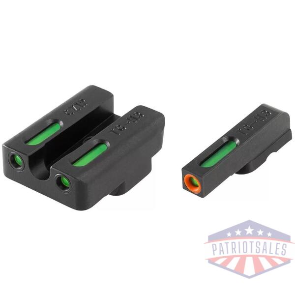 Truglo TFX Pro Tritium Fiber-Optic Xtreme Handgun Sight Set For CZ P10 - Front Orange/Green Rear