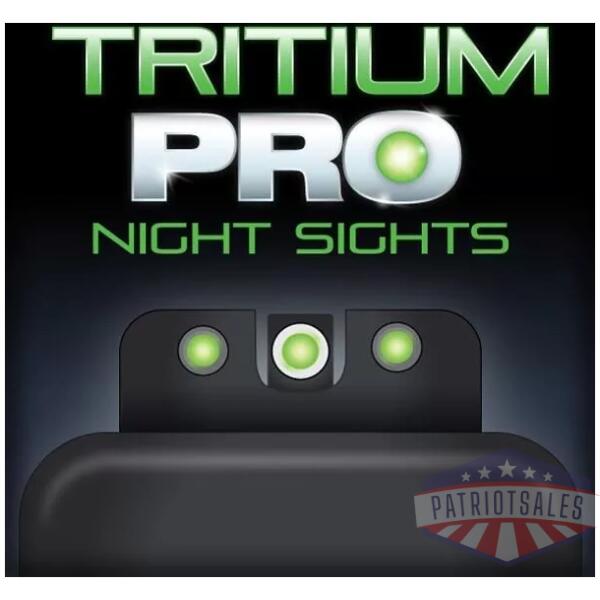 Truglo Tritium Night Sights Fits Novak .260/.500 Set - White Outline Front/Rear Green