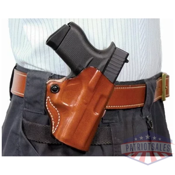 DESANTIS MINI SCABBARD HOLSTER - RH OWB LEATHER SIG P938 TAN