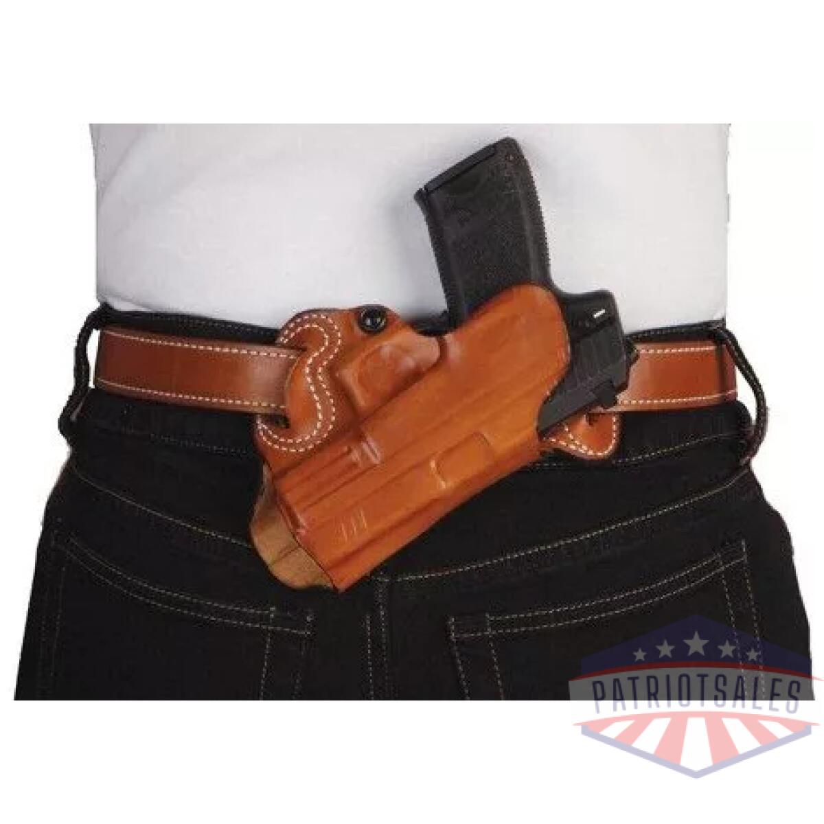 067ta21z0 - desantis small of back holster - rh owb leather colt 1911 tan - 067ta21z0