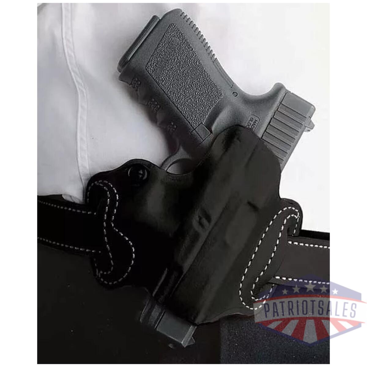 086ba9pz0 - desantis mini slide holster - owb rh leather s/a hellcat blk - 086ba9pz0