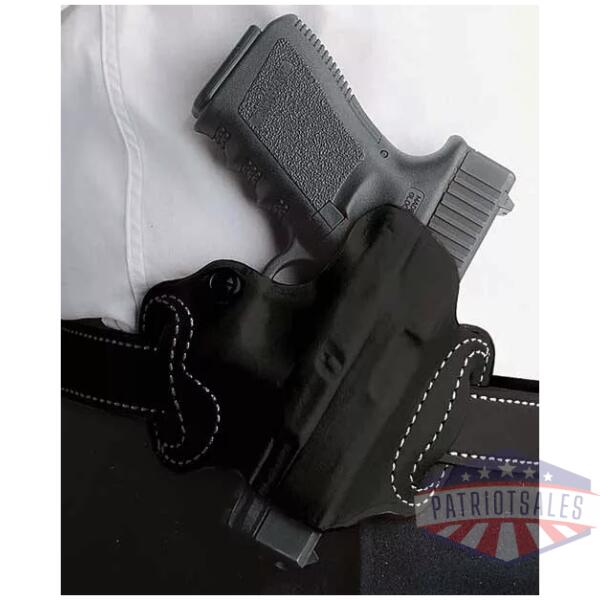 DESANTIS MINI SLIDE HOLSTER - OWB RH LEATHER S/A HELLCAT BLK