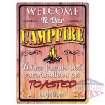 RIVERS EDGE SIGN 12"x17" - "WELCOME TO OUR CAMPFIRE"