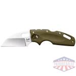 COLD STEEL TUFF LITE 2.5" OD - GREEN PLAIN EDGE CLIP FOLDER