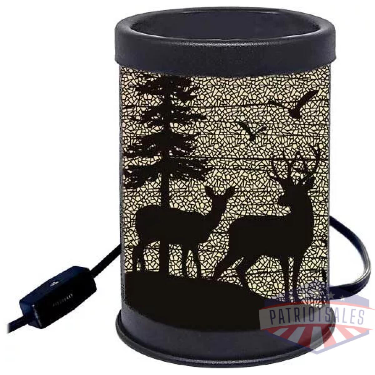2882-1 - rivers edge deer silhouette - candle warmer - 2882 1