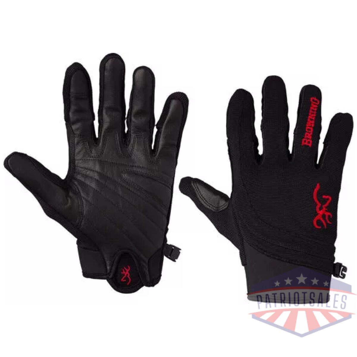 Browning ace shooting gloves - small black/red trim - image 1