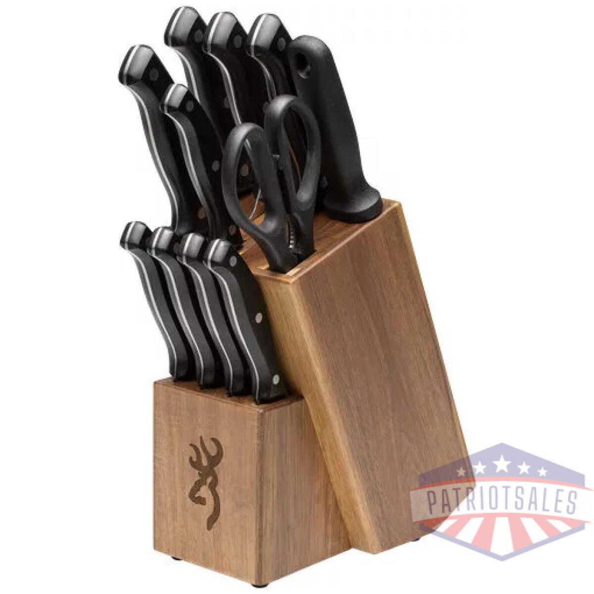3220536b - browning knife kitchen set w/ - butcher block - 3220536b