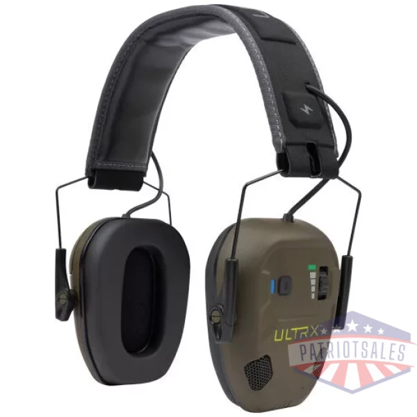 ULTRX BIONIC FUSE ION E-MUFF - BLUETOOTH EARMUFF 22db OLIVE