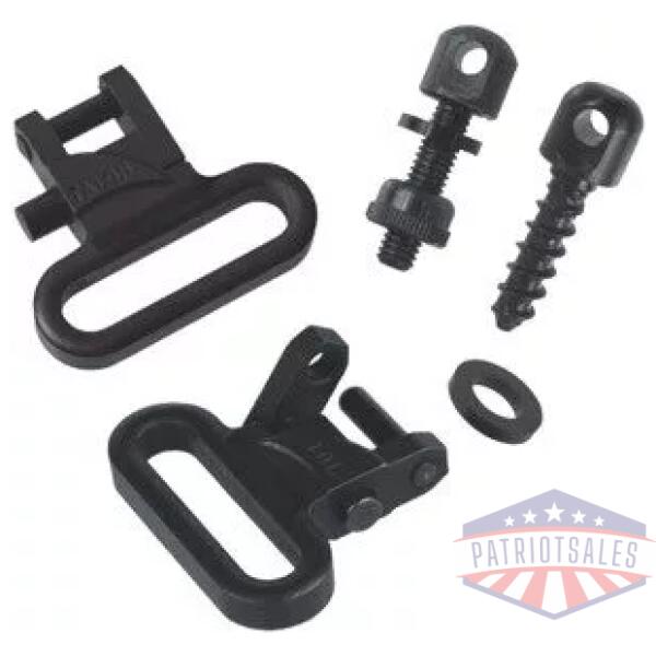 TOC TALON 1" SWIVELS & SCREW - SET QUICK RELEASE STEEL BLACK