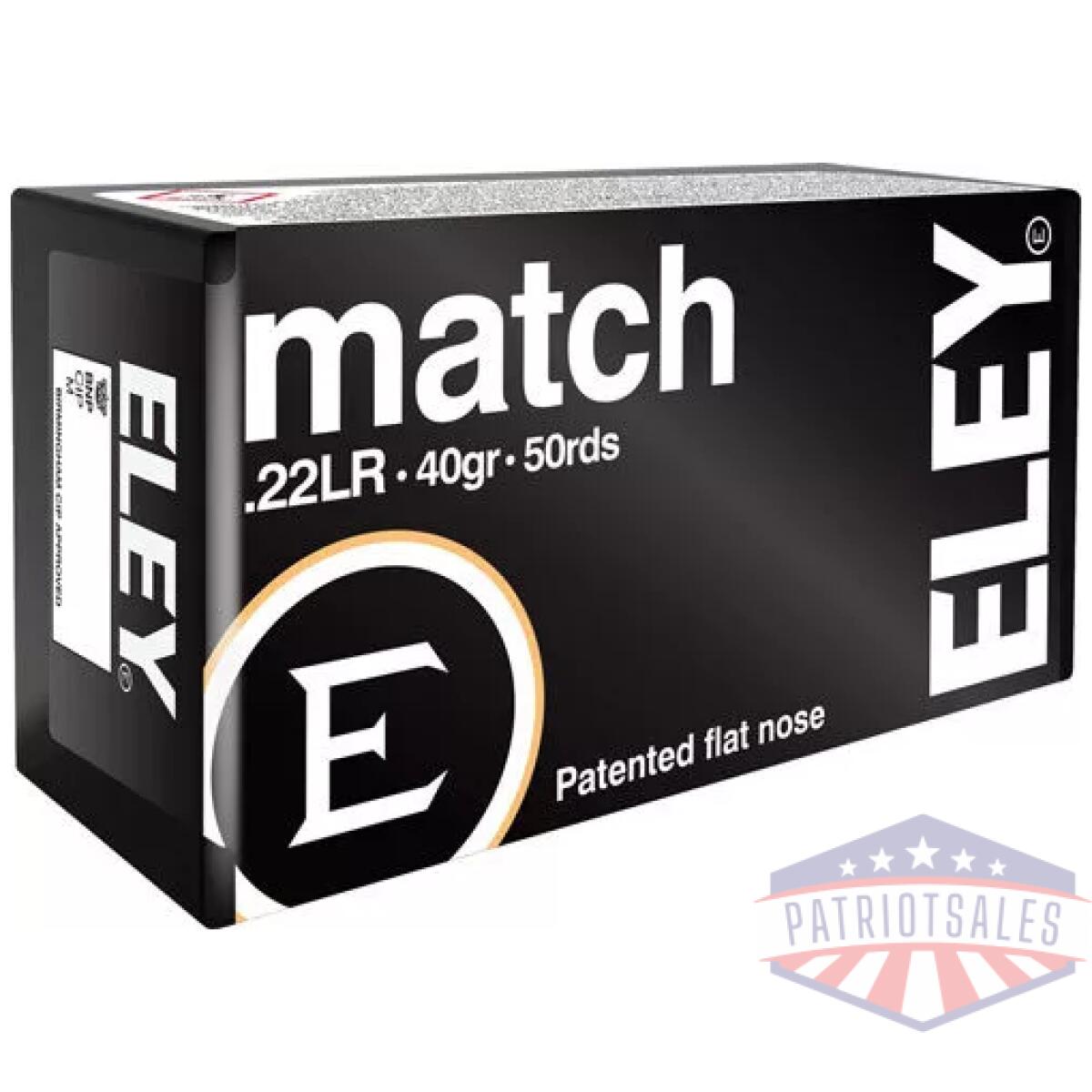 A01100_3 - eley match 22lr 40gr eps - 50rd 100bx/cs - a01100 3