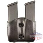 DESANTIS DOUBLE MAG POUCH OWB - LEATHER SINGLE STACK 9/40 BLK