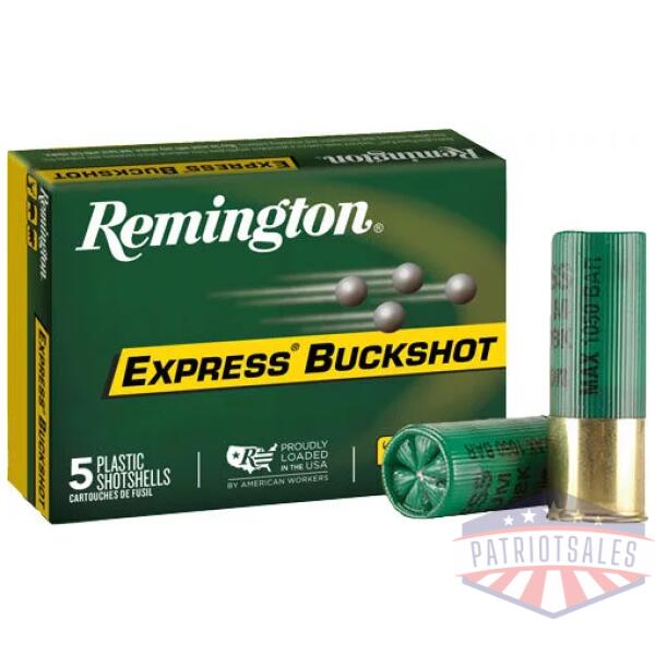 REMINGTON BUCKSHOT 12GA 2.75" - #4 BUCK 27 PELLETS 5RD 50BX/CS