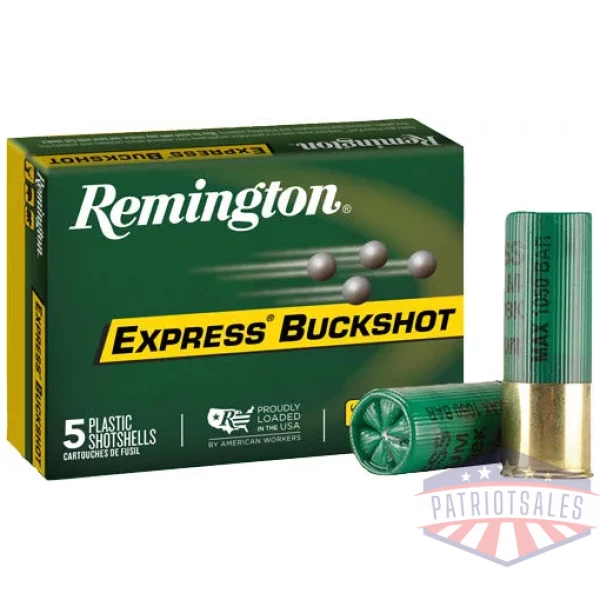REMINGTON BUCKSHOT 12GA 2.75" - #4 BUCK 27 PELLETS 5RD 50BX/CS