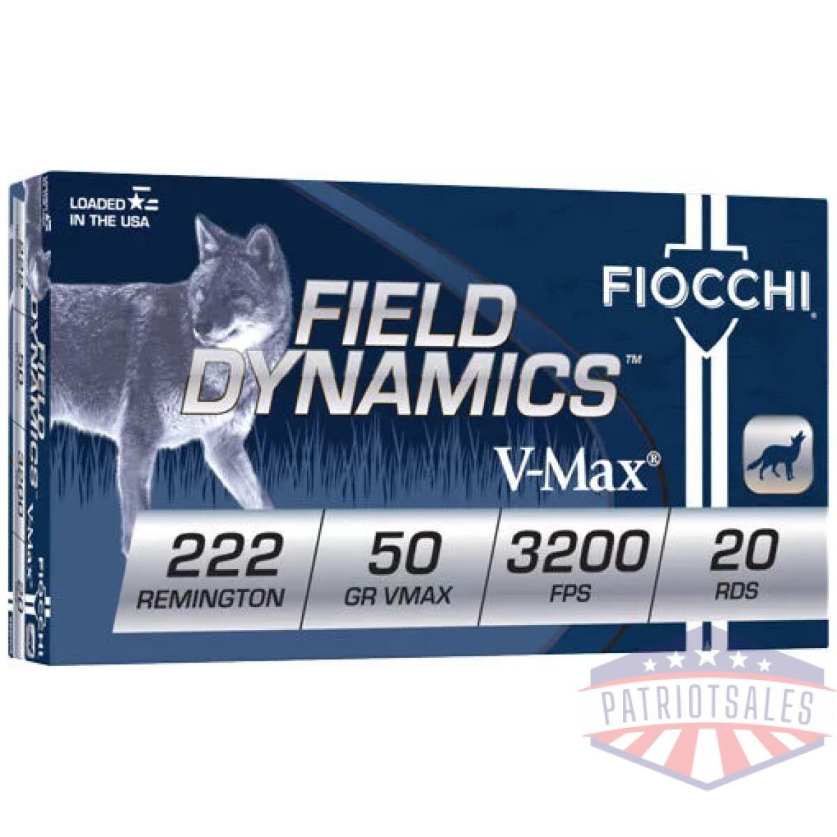 A222hva_1 - fiocchi 222 rem 50gr v-max - 20rd 10bx/cs - a222hva 1