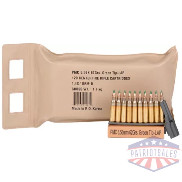 PMC 5.56K 5.56X45 62GR (M855) - 120RD BATTLE PACK 5PK/CS