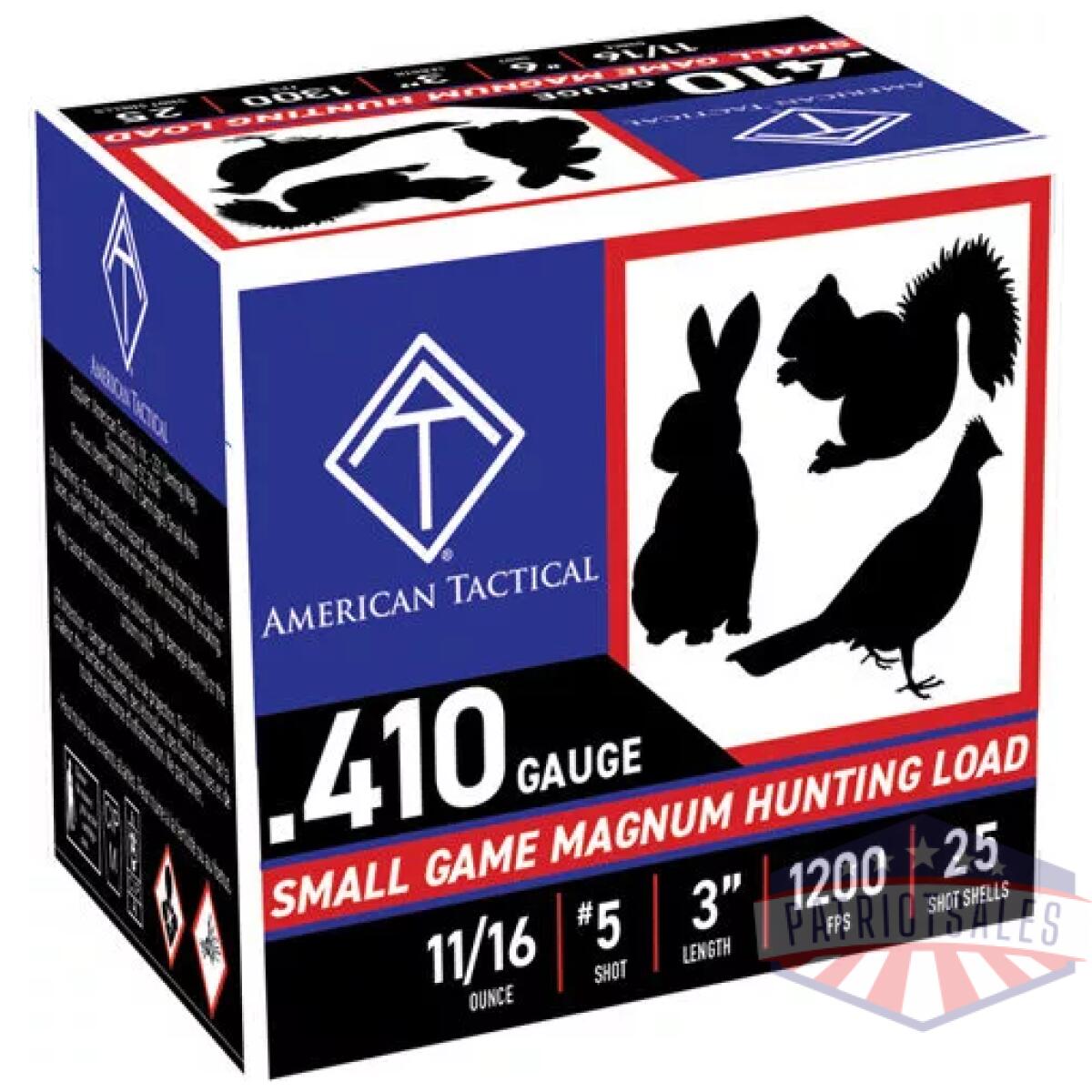 Ac41035c - ati game load 410 3" 11/16oz - #5 1200fps 250rd case lot - ac41035c