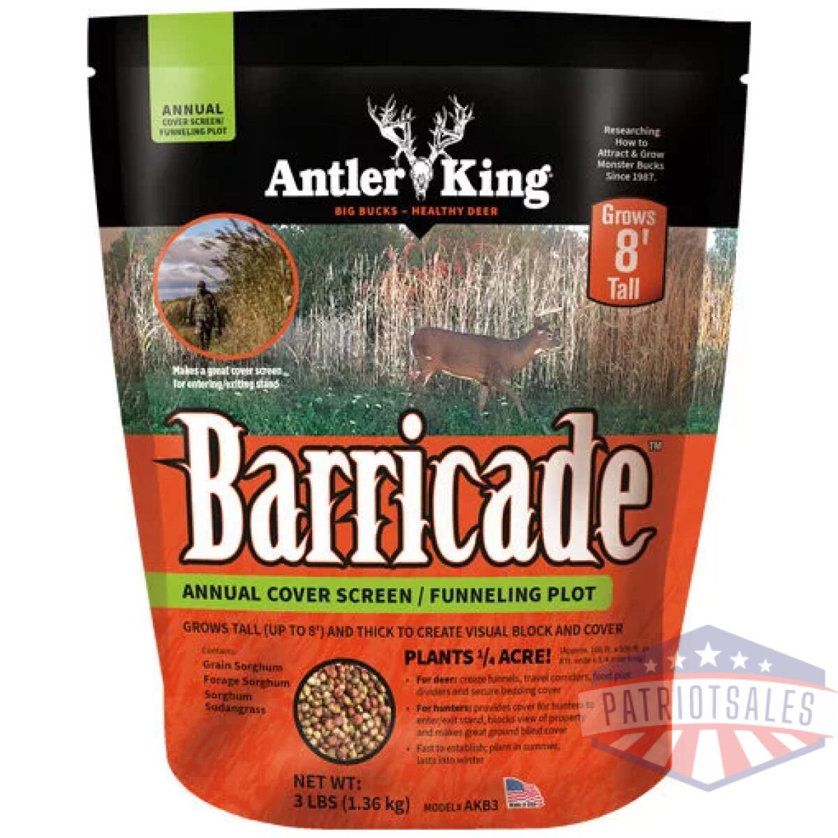 Akb3 - antler king barricade cover - screen 3# annual 1/4 acre - akb3