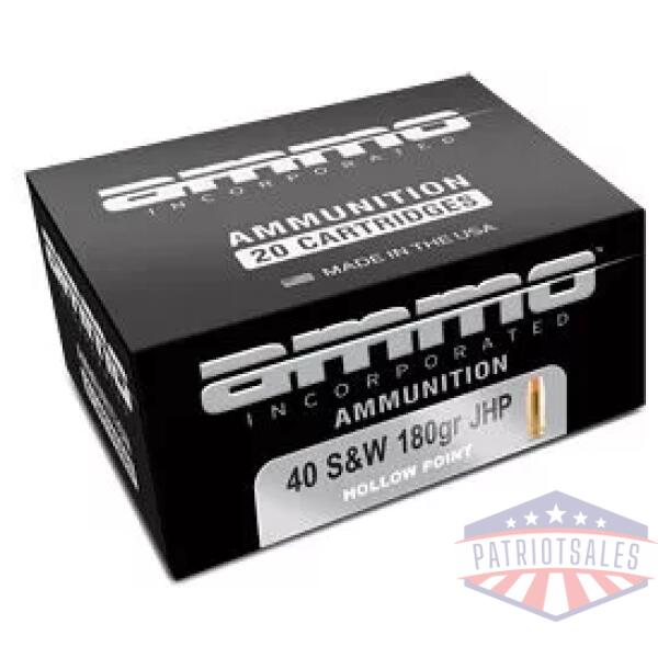 AMMO INC 40 S&W 180GR JHP 20/200